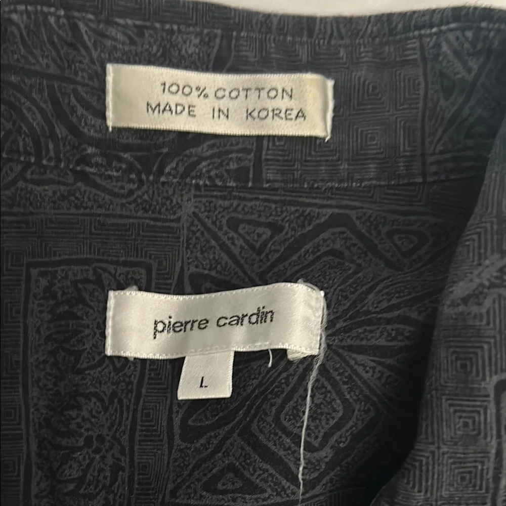 Pierre Cardin Black Casual Button Down Shirt